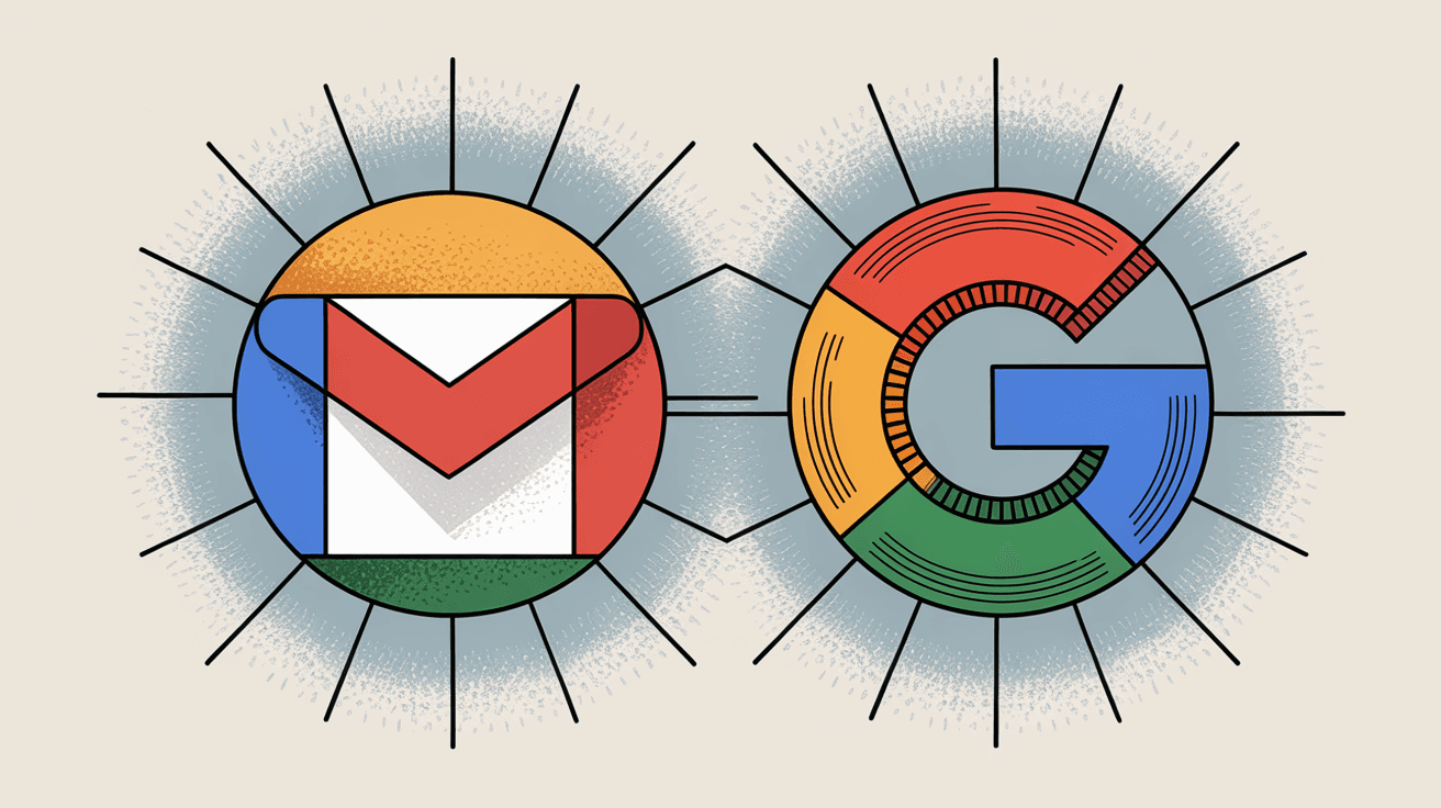 Comparison illustration showing Gmail Contact Groups and Google Groups as distinct options